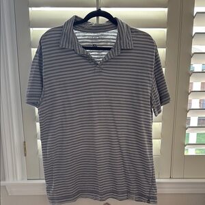 Calvin Klein Jeans Gray and blue Striped Polo Shirt Cotton Men’s XL